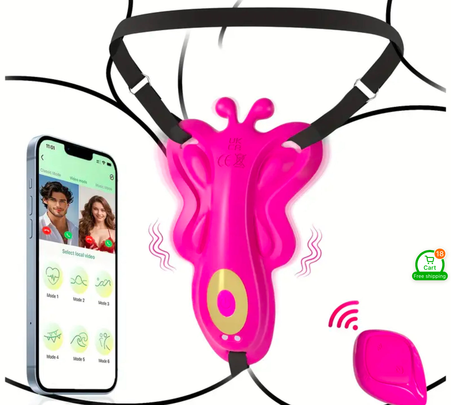 Thong Panty Wearable Vibrator/ with app